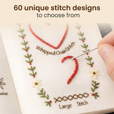 Embroidery stitch book